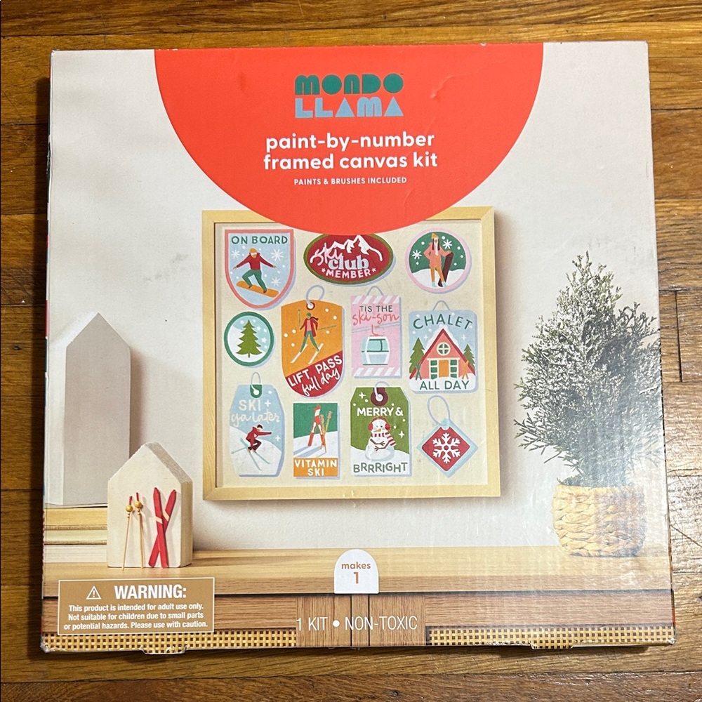 Paint-by-Number Framed Canvas Kit - Multicolor